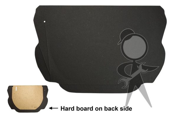 Trunk Liner, Black Hardboard, Lower - 113-863-505 B GR