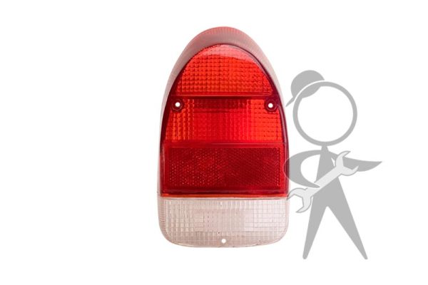 Lens, Tail Light, Red/White, Right - 113-945-242 A