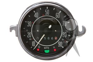 Speedometer, w/o Fuel Gauge, Black Face - 113-957-057 EX