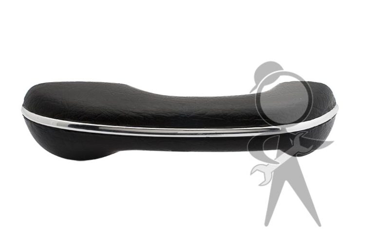 Arm Rest, "BugStyle", Black, Left 114867171 A BK Airhead VW Parts