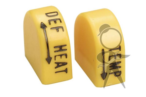 Knobs, Heat/Defrost/Temp Control Yellow - 133-819-680 PR