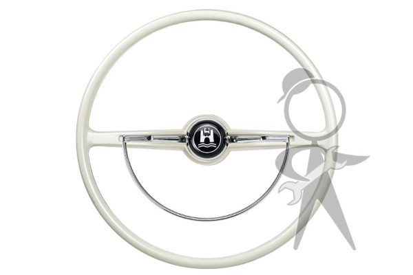 Steering Wheel, Complete, White- 311-498-651 D WH