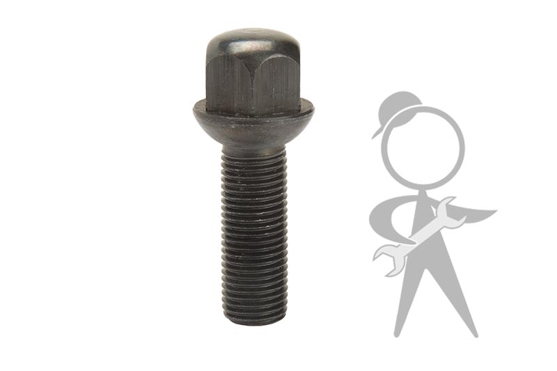 Lug Bolt 14mm x 1.5 x 38mm, Black - 914-361-315-01 BK