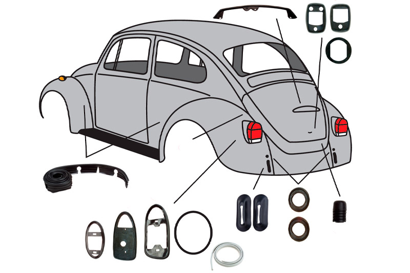 vw bug rubber kit